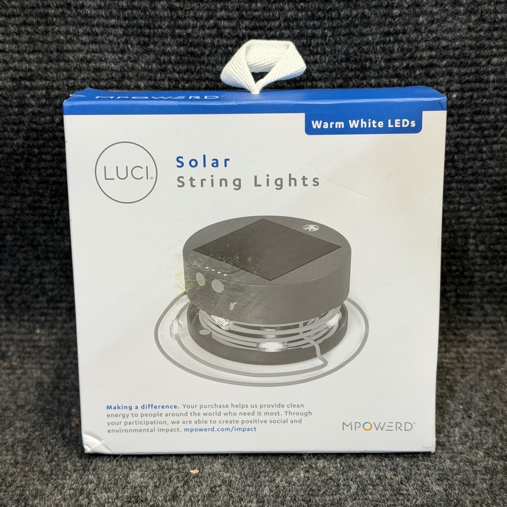 MPOWERD Luci Solar String Lights 18ft 75 Lumens Warm White‎ LED 1030-002-001-002
